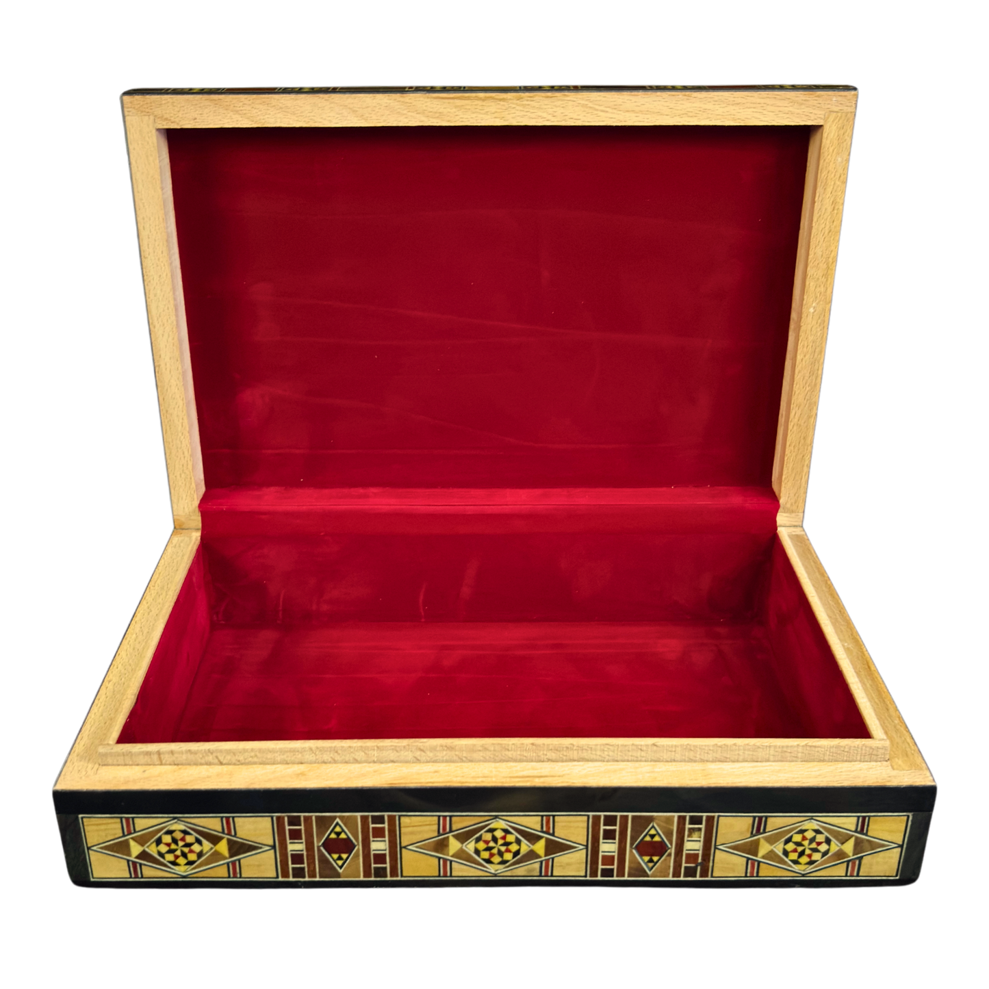 Caja de Mosaico Artesanal de Damasco – Arte Tradicional y Terciopelo