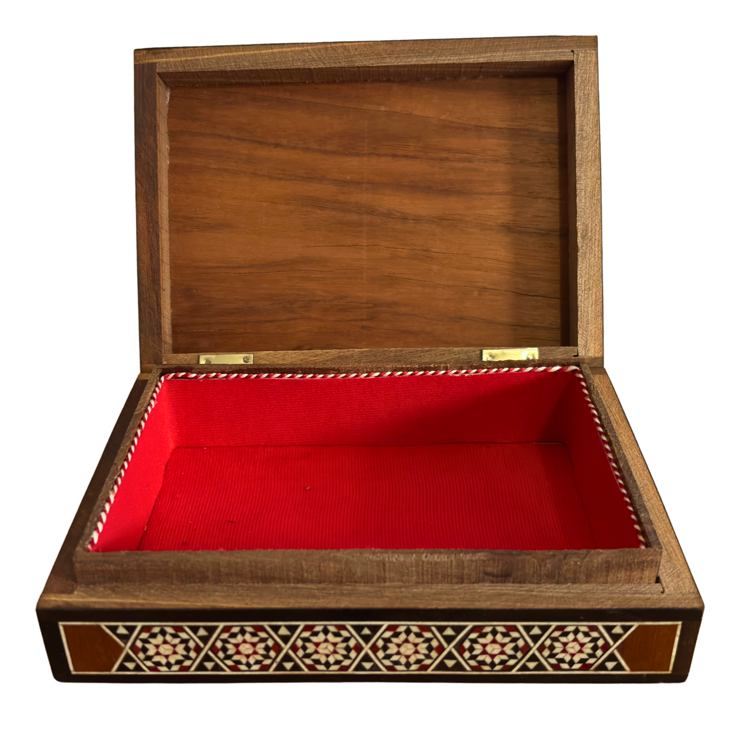 Caja vintage de mosaico damasceno de los años 70, diseño de camello, caja artesanal siria para recuerdos