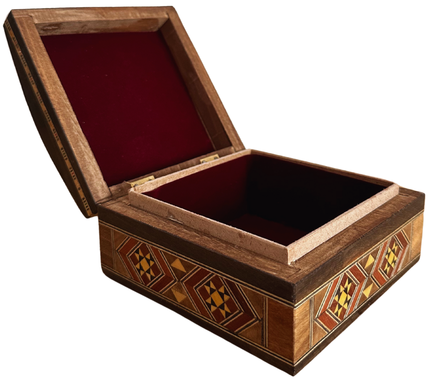 Caja de joyas damasquina – Hecha a mano con incrustaciones de nácar