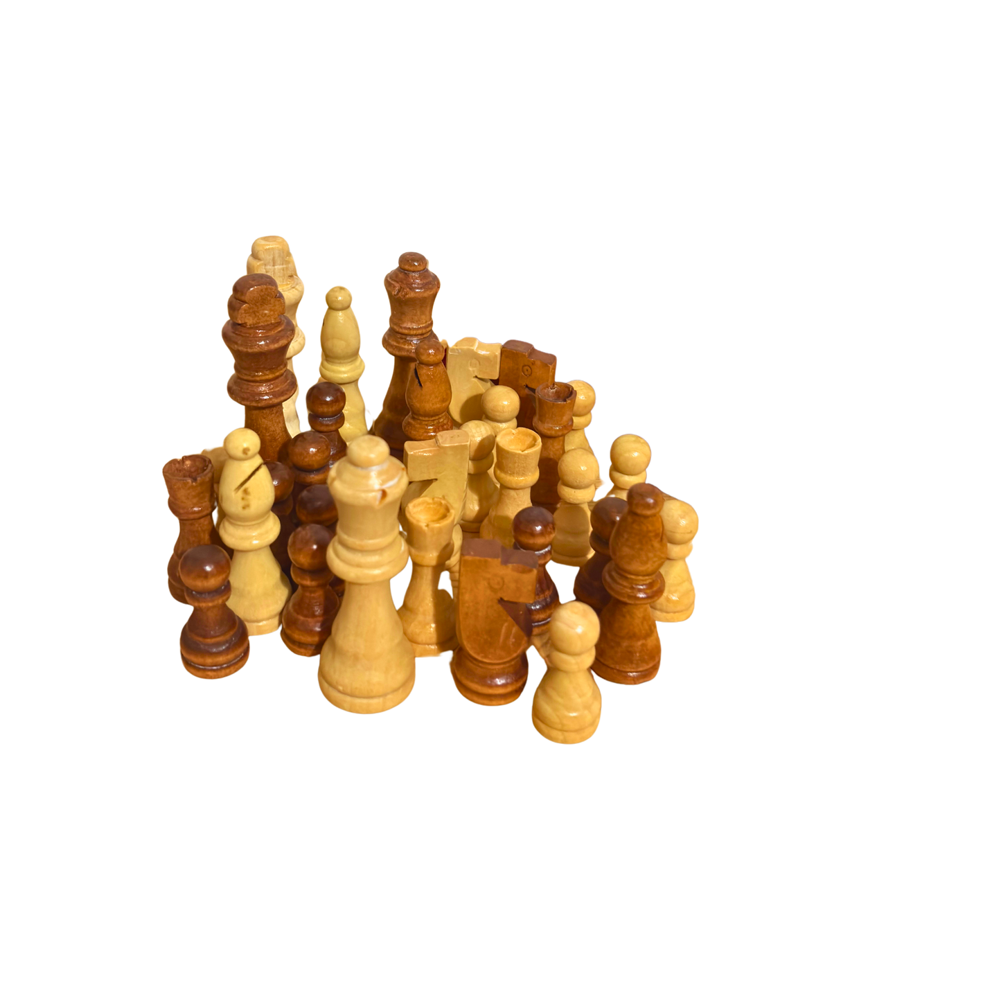 Juego de Piezas de Ajedrez de Madera Hecho a Mano – Artesanía Atemporal