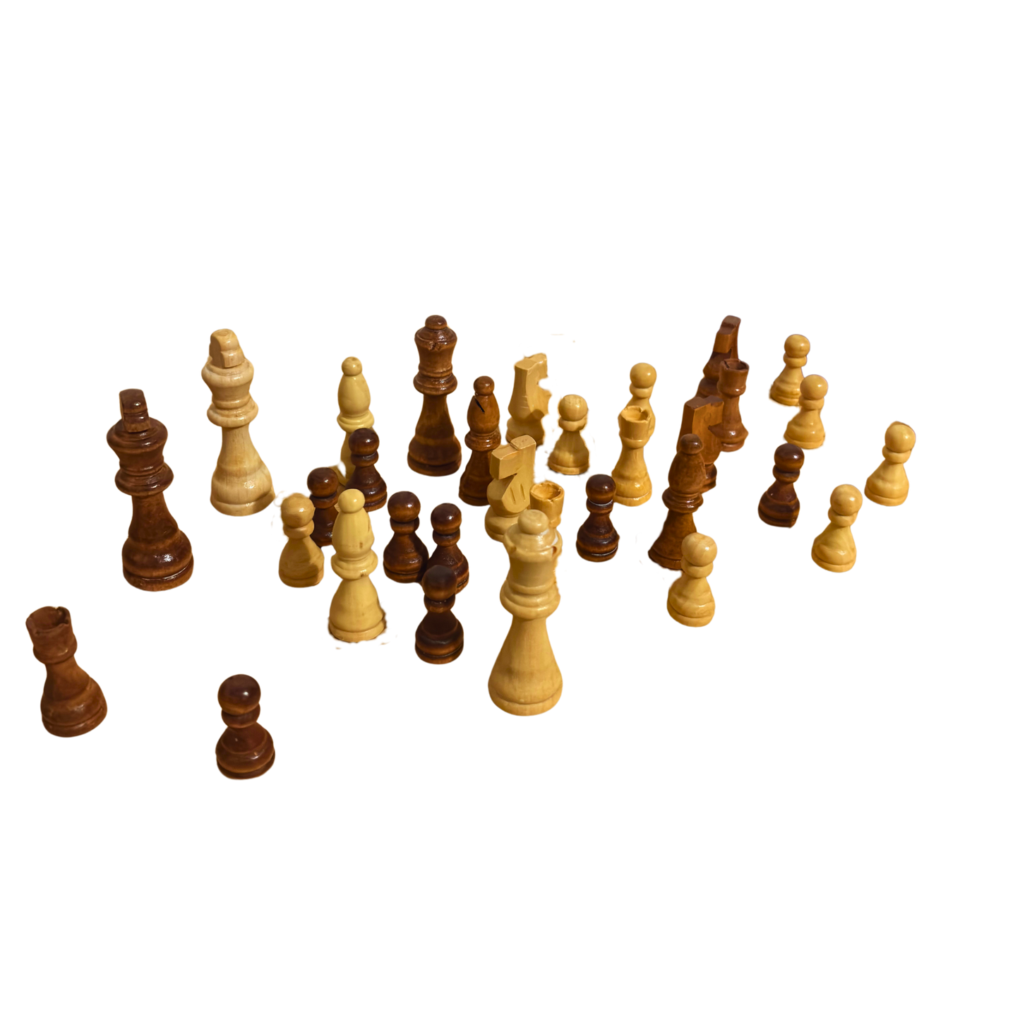Juego de Piezas de Ajedrez de Madera Hecho a Mano – Artesanía Atemporal