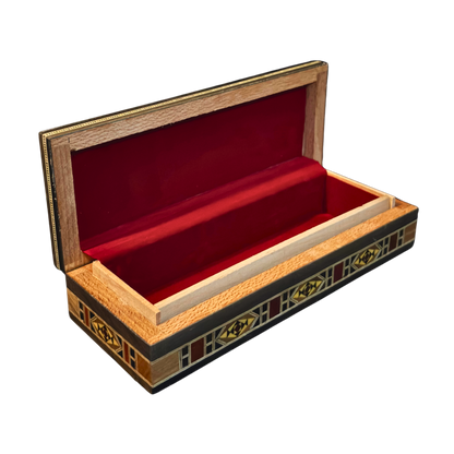 Şam Mozaik Kalem, Takı ve Tesbih Kutusu – Sedef Kakmalı El Yapımı