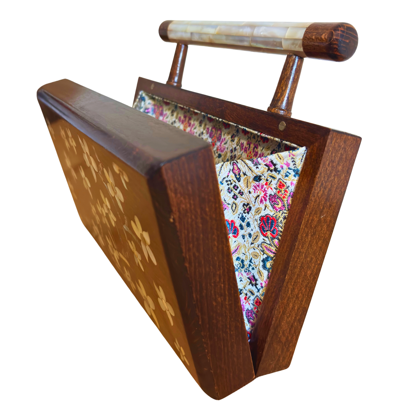 Yasmine – Bolso Damasquino de Lujo con Nácar y Forro de Brocado