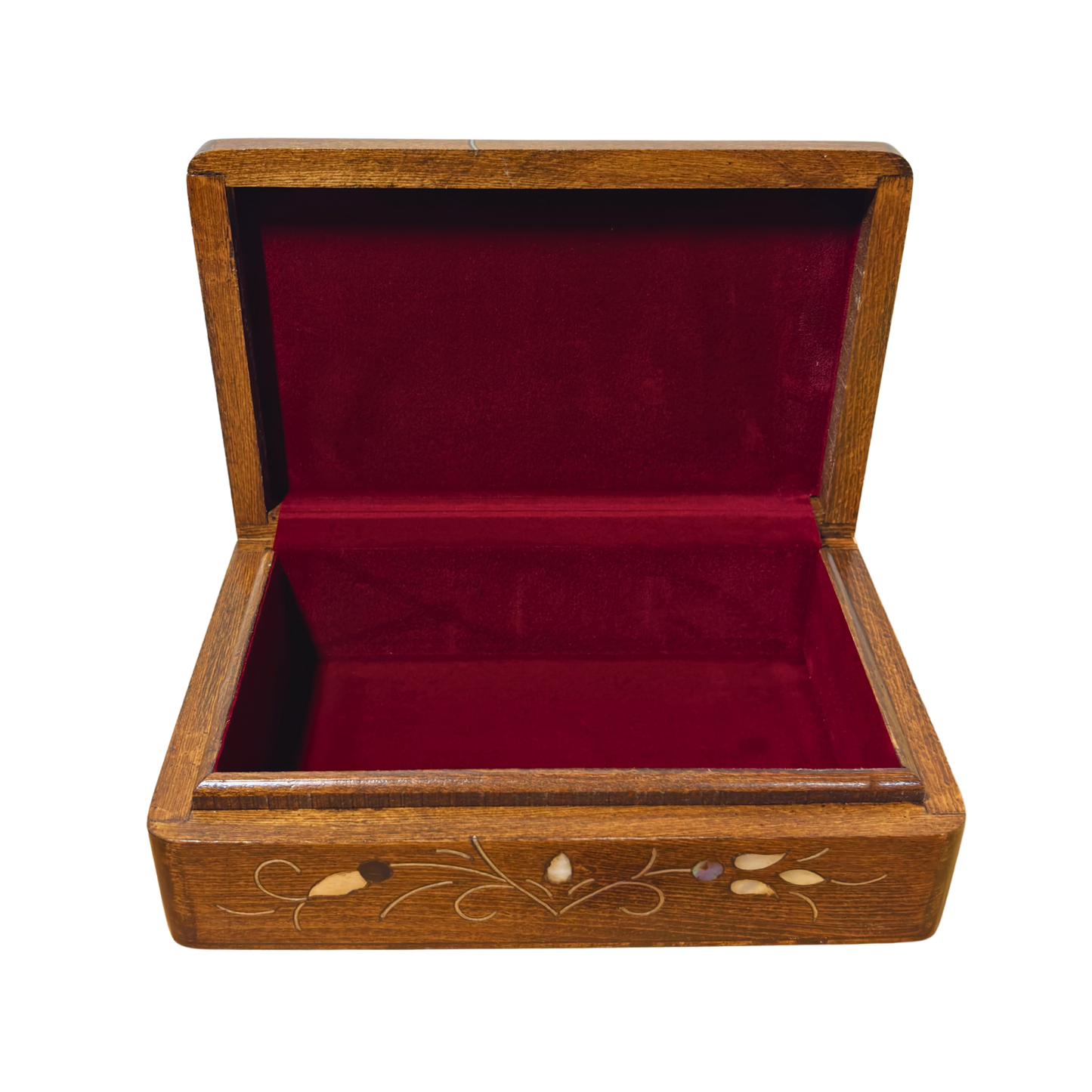 Handgemaakte Luxe Doos uit Damascus – Parelmoer &amp; Fluweel
