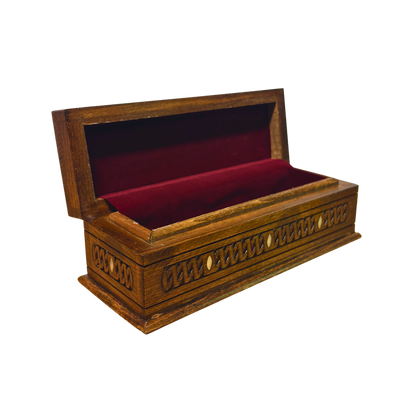 Handgefertigte Luxus-Schatulle aus Damaskus – Perlmutt & Samt