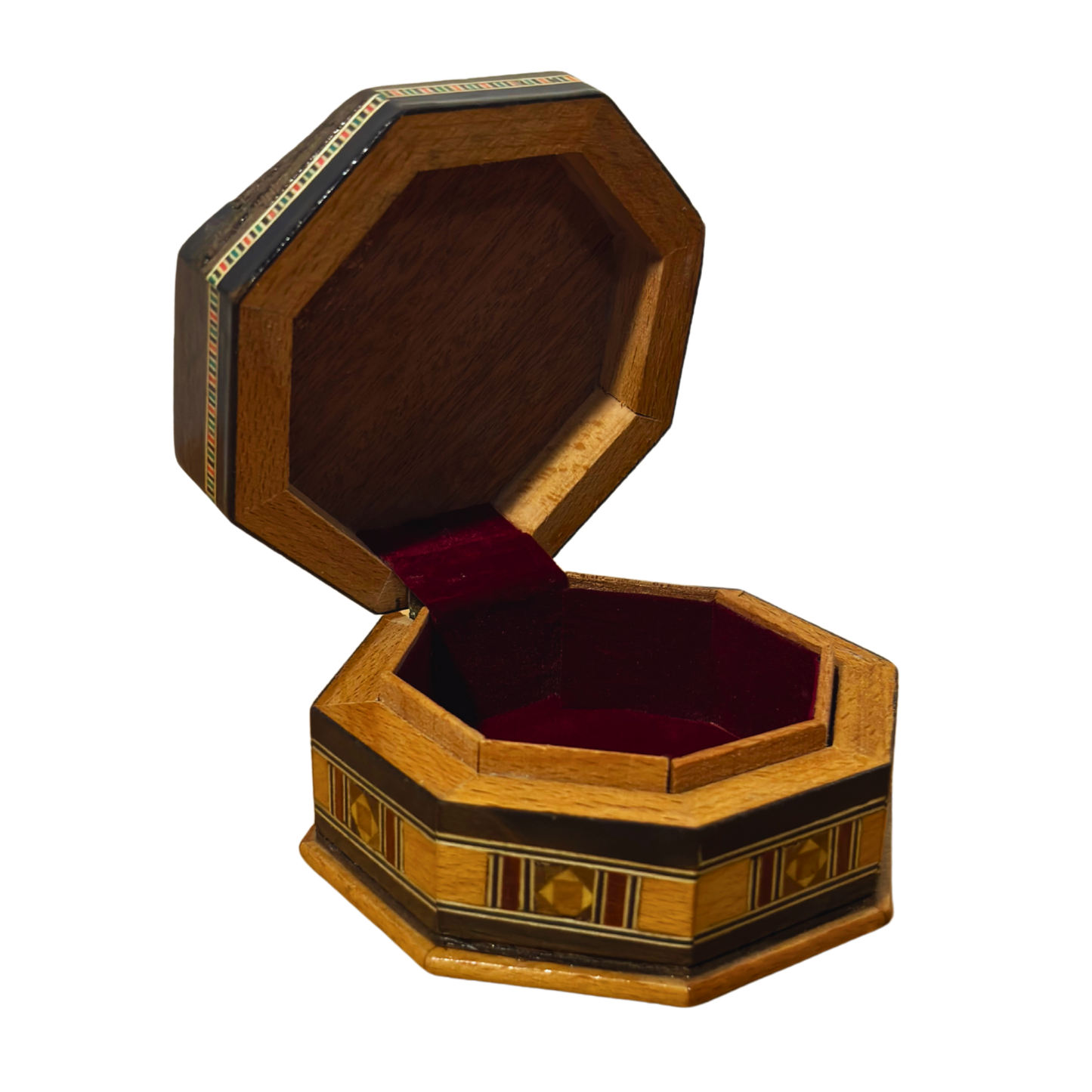 Caja de Mosaico Artesanal de Damasco – Arte Tradicional y Terciopelo