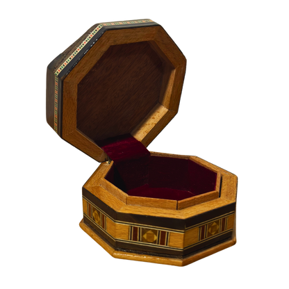 Caja de Mosaico Artesanal de Damasco – Arte Tradicional y Terciopelo