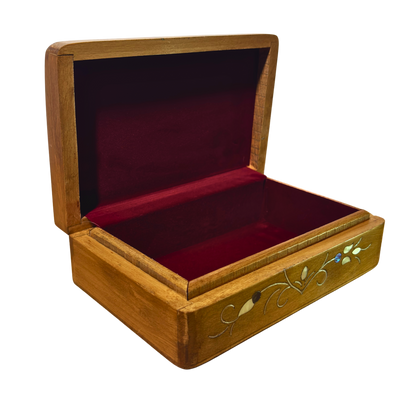 Damasceńska Szkatułka Luksusowa – Masa Perłowa & Aksamit