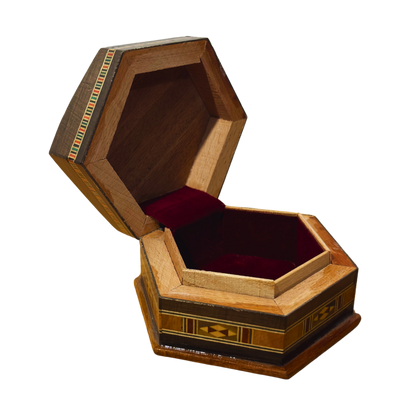 Caja de Mosaico Artesanal de Damasco – Arte Tradicional y Terciopelo