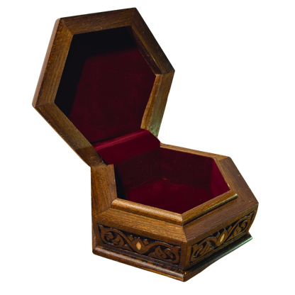 Caja Tallada a Mano de Lujo – Nácar y Elegancia en Terciopelo