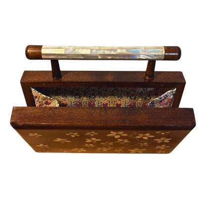 Yasmine – Bolso Damasquino de Lujo con Nácar y Forro de Brocado