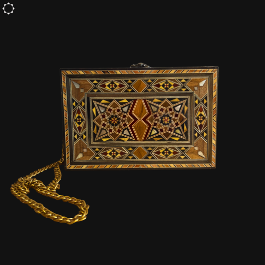 Bolso Damasquino con Nácar – Elegancia Oriental Hecha a Mano