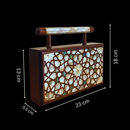 Falak – Bolso Damasquino de Lujo con Nácar y Forro de Brocado