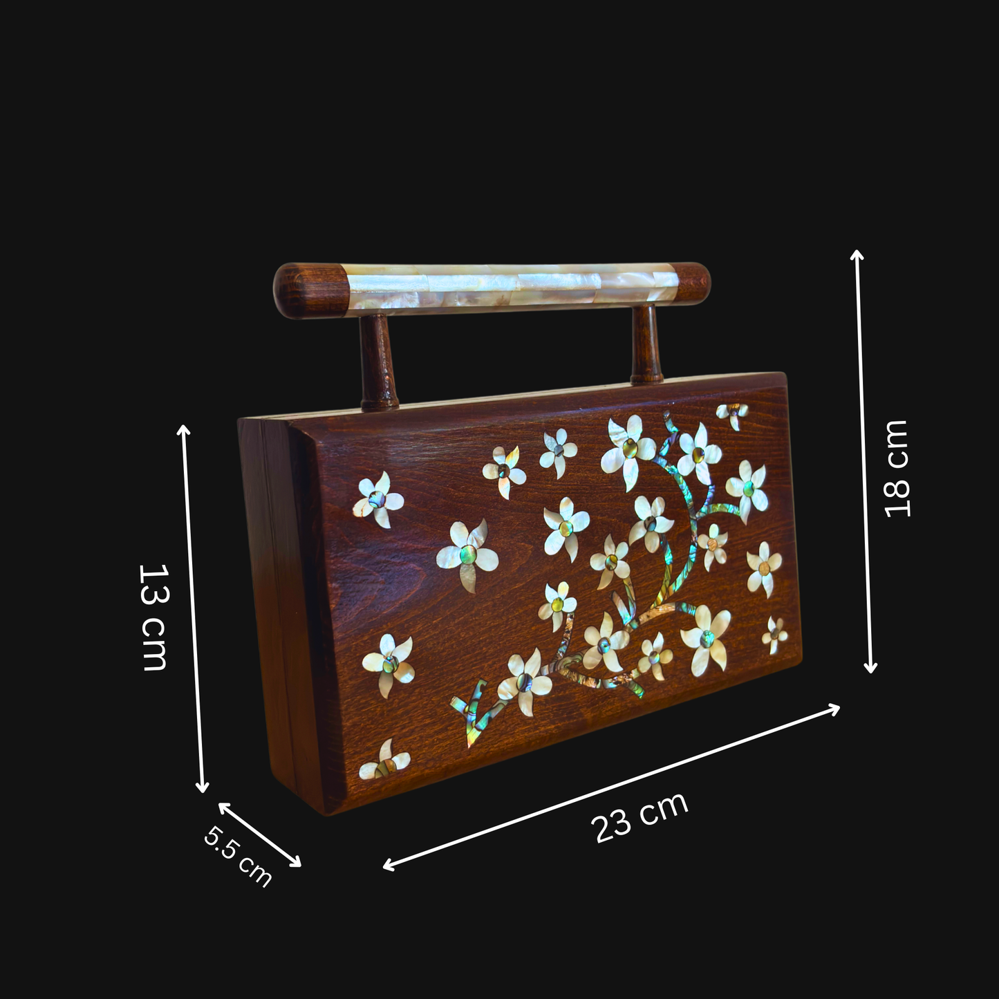 Yasmine – Bolso Damasquino de Lujo con Nácar y Forro de Brocado