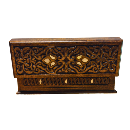 Handgefertigte Luxus-Schatulle aus Damaskus – Perlmutt & Samt