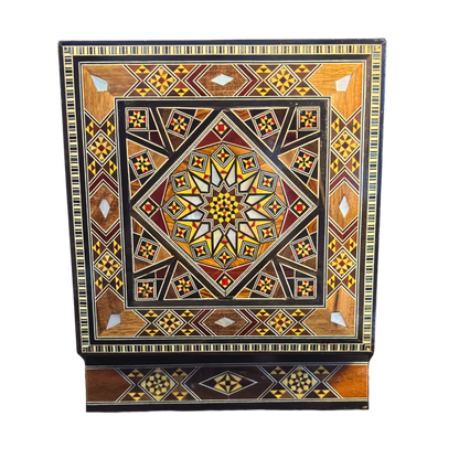 Caja de Mosaico Damasceno Hecha a Mano – Nácar y Terciopelo
