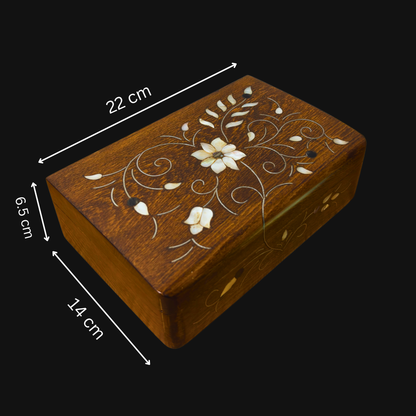 Handgemaakte Luxe Doos uit Damascus – Parelmoer &amp; Fluweel