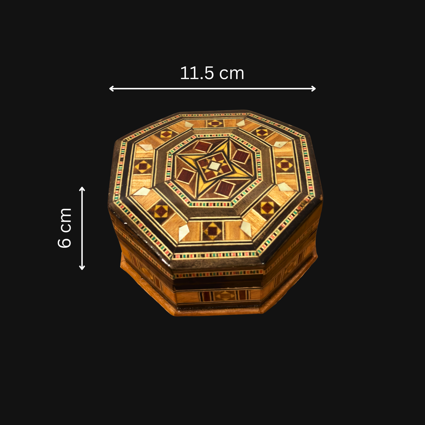 Caja de Mosaico Artesanal de Damasco – Arte Tradicional y Terciopelo