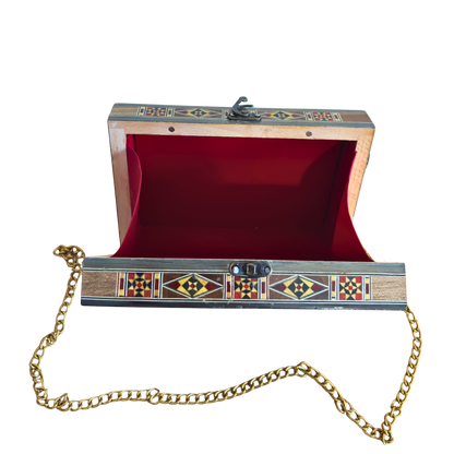 Bolso Damasquino con Nácar – Elegancia Oriental Hecha a Mano