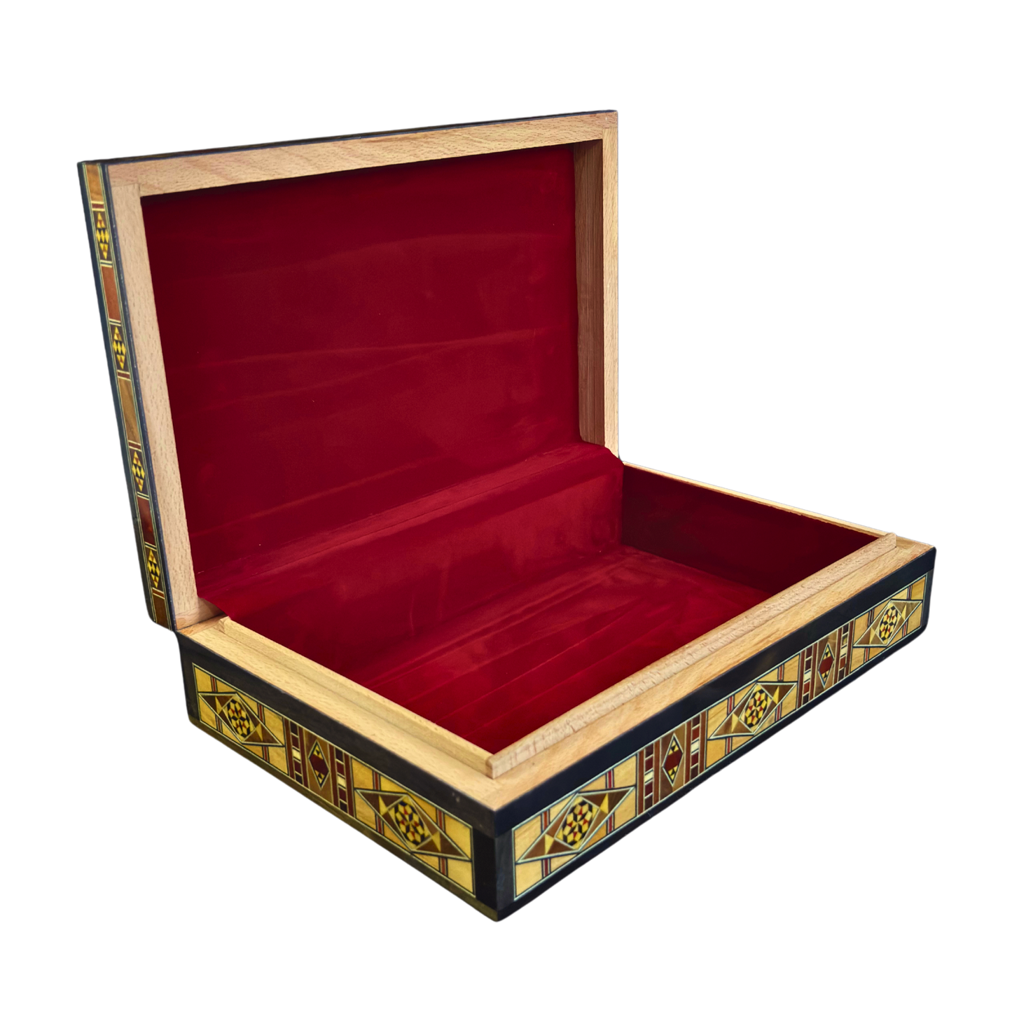 Caja de Mosaico Artesanal de Damasco – Arte Tradicional y Terciopelo