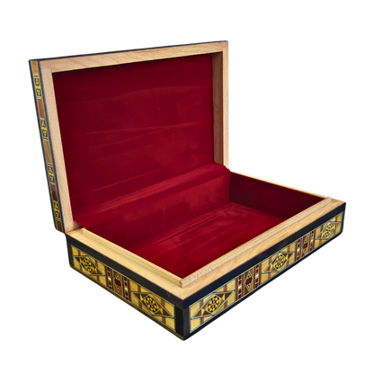 Caja de Mosaico Artesanal de Damasco – Arte Tradicional y Terciopelo
