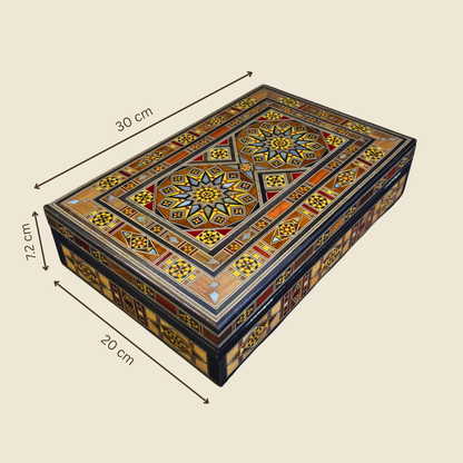 Caja de Mosaico Artesanal de Damasco – Arte Tradicional y Terciopelo