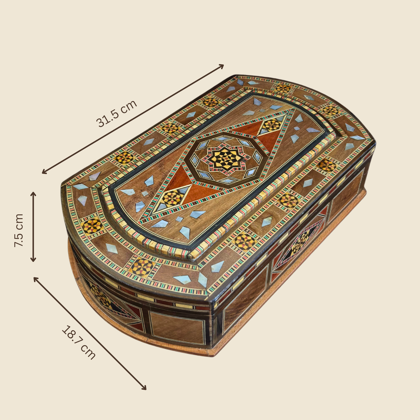 Élégante Boîte en Mosaïque Artisanale de Damas – Art & Velours