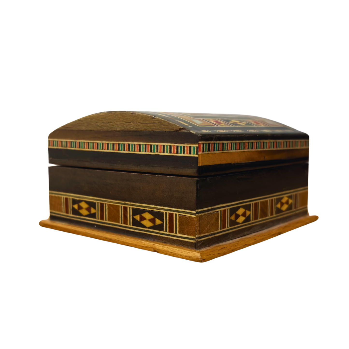 Caja de Mosaico Artesanal de Damasco – Arte Tradicional y Interior de Terciopelo