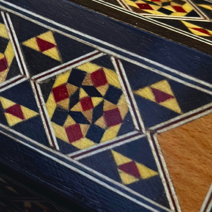 Portalápices de Mosaico Damasceno Hecho a Mano – Interior de Terciopelo