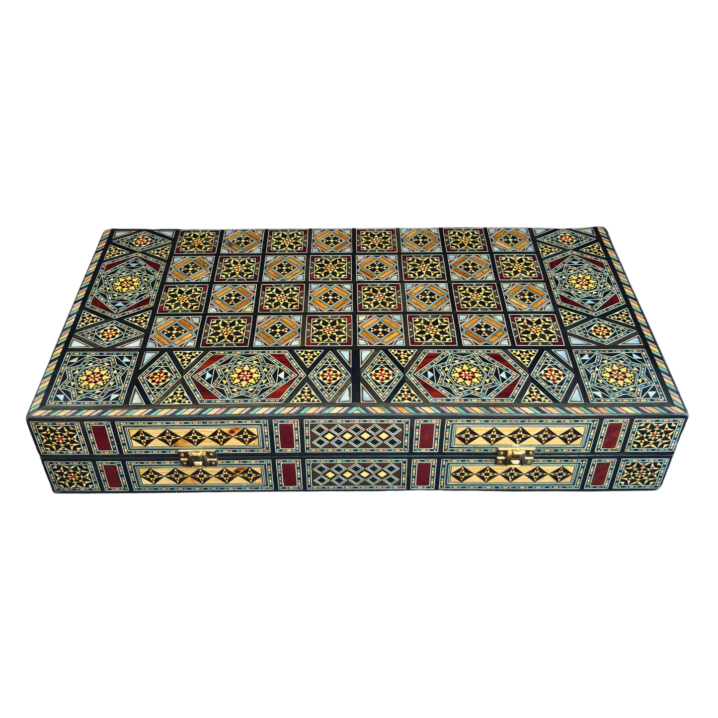 Juego de Ajedrez y Backgammon Patrimonial – Artesanía Damascena en Mosaico