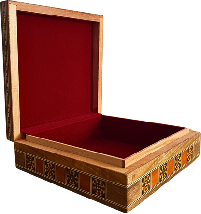 صندوق موزاييك دمشقي – تحفة فنية يدوية للمجوهرات والهدايا