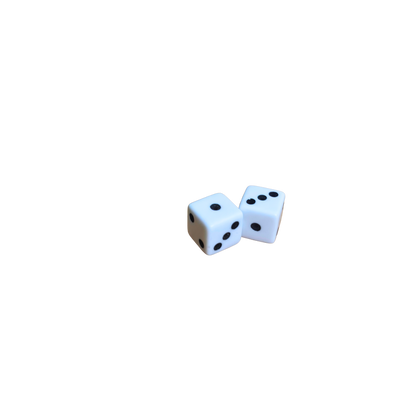 Juego de Fichas de Backgammon Original – Blanco y Negro con Dados