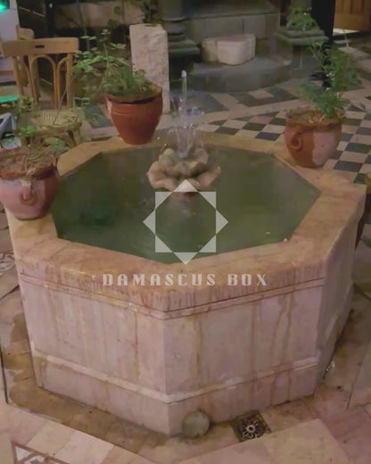 Bandeja Damasquina de Madera – Nácar & Acabado Nogal