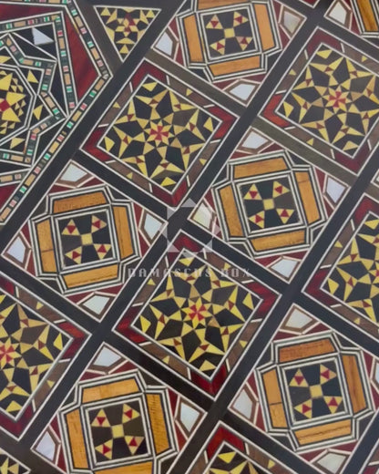 Juego de Ajedrez y Backgammon Patrimonial – Artesanía Damascena en Mosaico